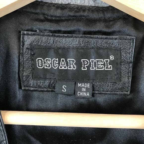 Vintage Leather Motorcycle Vest Mens Eagle USA Flag Patch Logo Small - Picture 4 of 10